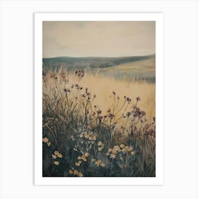 Wildflowers Landscape Art Print