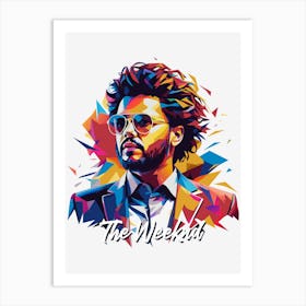 The Weeknd 03 Portrait Music Icon WPAP Pop Art Style Art Print