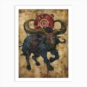 Horned Bull Art Print