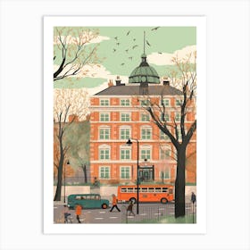 London England Travel Illustration 4 Art Print