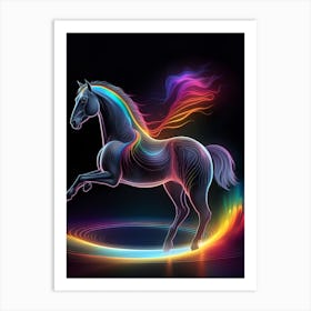 Rainbow Horse 13 Art Print