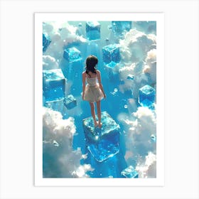 Ice girl Art Print