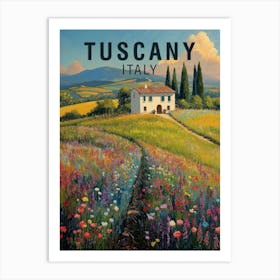 Tuscany Italia Travel Poster Art Print