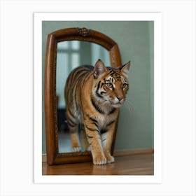 Tiger In Mirror Art Print