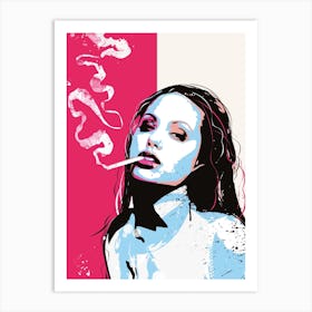 Angelina Jolie Pop Art Art Print