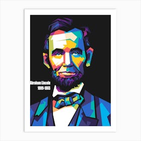 Abraham Lincoln Wpap Art Print