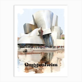 Guggenheim Museum Bilbao Spain Landmark Travel Art Art Print