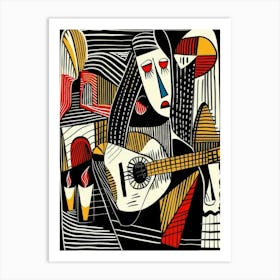 Acoustic Guitar Style Abstract Art Print