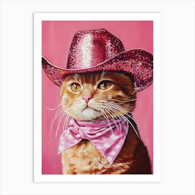 Cowgirl Cat 1 Art Print