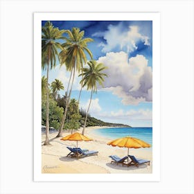 Beach Umbrellas Art Print