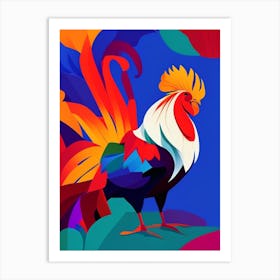 Rooster Pop Matisse 2 Bird Art Print