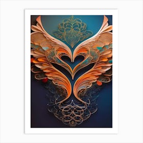 Heart Of Origami Art Print