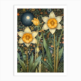 William Morris Daffodils At Night Art Print