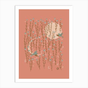 Song in the Meadow [orange] Art Print