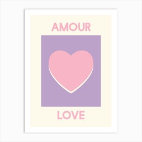 Amour Purple Art Print