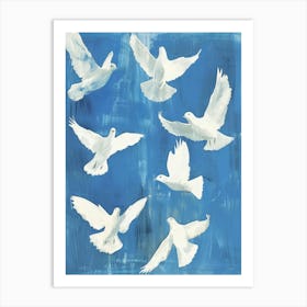 White Doves Art Print