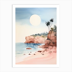 Watercolour Of Praia Da Marinha   Algarve Portugal 2 Art Print