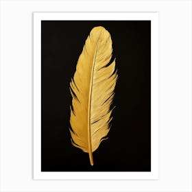 Gold Feather 3 Art Print