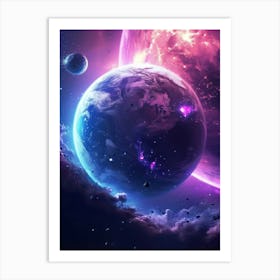 Nebula Planet Galaxy Art Print