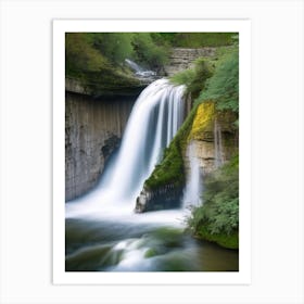 Gartempe Waterfalls, France Realistic Photograph (3) Art Print