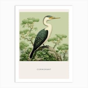 Ohara Koson Inspired Bird Painting Cormorant 3 Poster Art Print