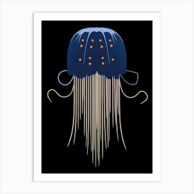 Comb Jellyfish Cartoon 5 Art Print