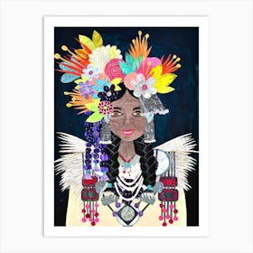 Girl From The Drokpa Tribe Art Print