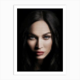 Megan Fox In Style Dots Art Print