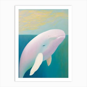 Beluga Whale Abstract 2 Art Print