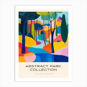 Abstract Park Collection Poster Parc De La Tete D Or Lyon France 3 Art Print