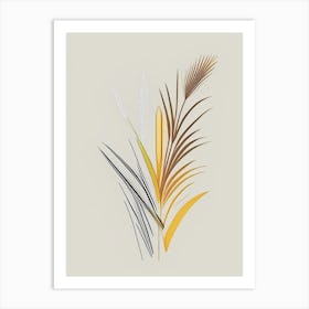 Lemon Grass Spices And Herbs Retro Minimal 2 Art Print