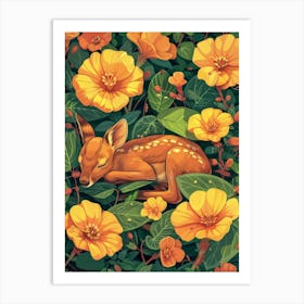 Fawn Illustration 8 Art Print