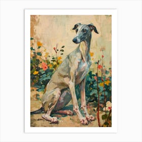 Greyhound Acrylic Painting 7 Art Print