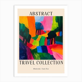 Abstract Travel Collection Poster Monteverde Costa Rica 1 Art Print