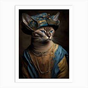 Portrait Cat A Medieval Art Print