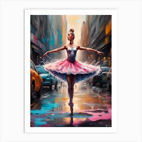 Ballerina In White Print Art Print