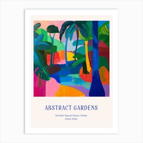 Colourful Gardens Fairchild Tropical Botanic Garden Usa 3 Blue Poster Art Print