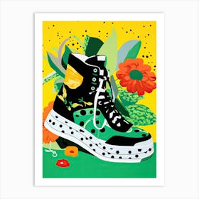 Floral Fantasia at Your Feet: Sneaker Poetry Art Print