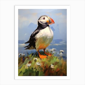 Bird Painting Puffin 4 Art Print