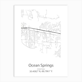 Ocean Pointe,United States Minimalist Map Poster