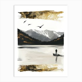 Man In A Boat 5 Art Print