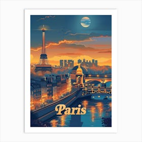 Paris At Night Art Print