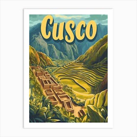 Aihrgdesign A Mid Century Modern Travel Poster For Cusco Show C4c9b78b Bb6b 4f0f B078 B21afe55c770 2 Art Print