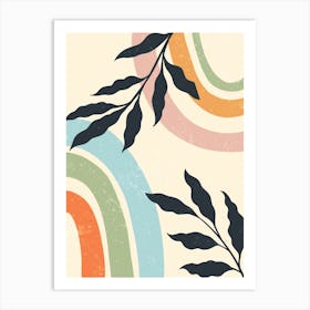 Rainbow Leaves Art Print