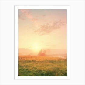 Sunrise In The Meadow Art Print