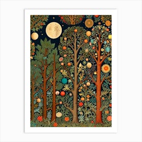 William Morris Moon In The Forest 7 Art Print