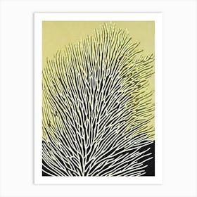 Acropora Gemmifera Iii Linocut Art Print