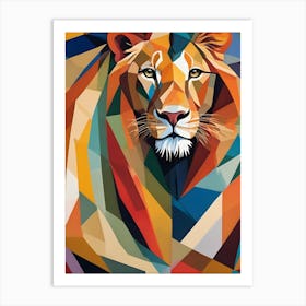 Female Lion Absstract Two Art Print