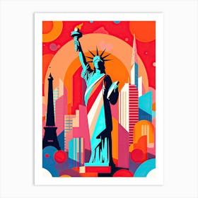 Liberty In New York City Art Print