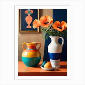 Vases And Flowers 1 Art Print